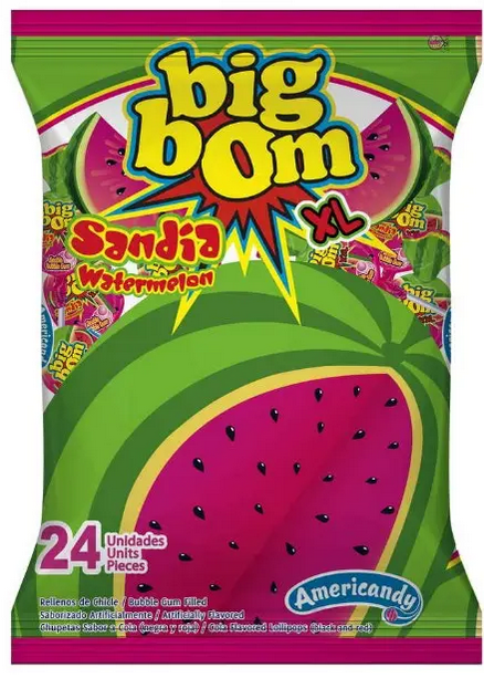 BIGBOM XL SANDIA ROSADO CON VERDE 1X14X48