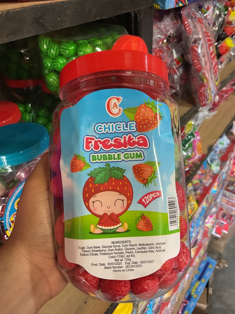 CHICLE FRESITA BUBBLE GUM CA 1X12X120