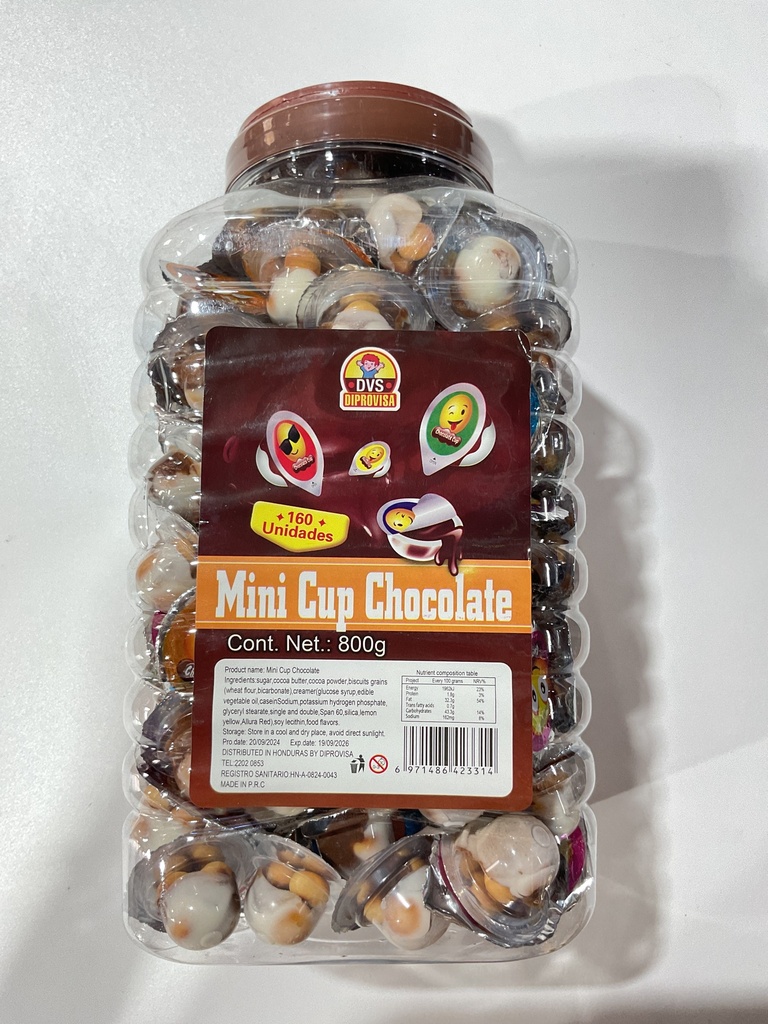 MINI CUP CHOCOLATE DVS 1X12X160
