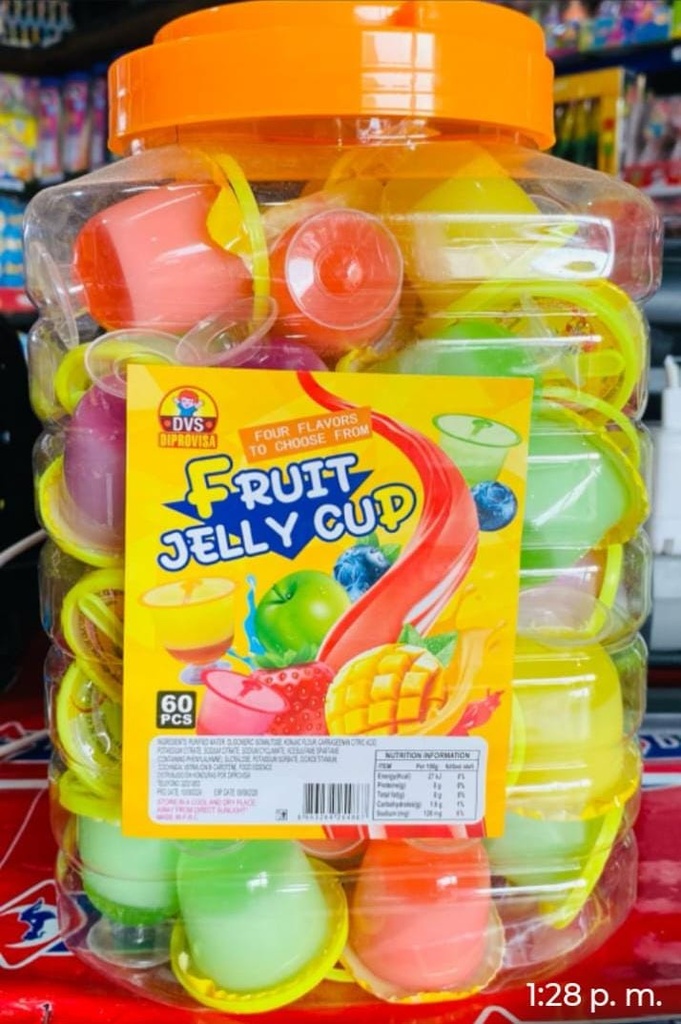 GELATINA  FRUIT JELLY CUP DVS 1X8X60