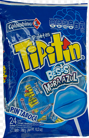 PALETA TIPITIN BESO AZUL PEQUEÑO 1X15X24