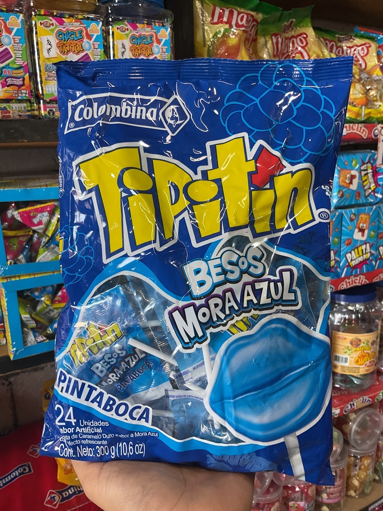 PALETA TIPITIN BESO AZUL PEQUEÑO 1X15X24